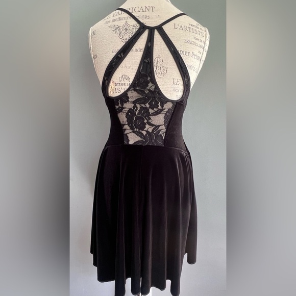 Free People stretch Velvet Dress size S - Picture 7 of 7